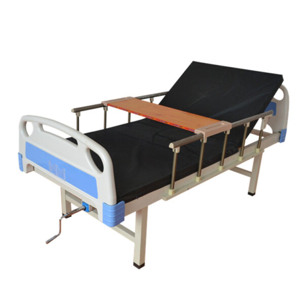 Single Crank Hospital Bed ABS Headboard No Wheels CZ1-B (5) Single Crank Hospital Bed ABS Headboard No Wheels CZ1-B (5)
