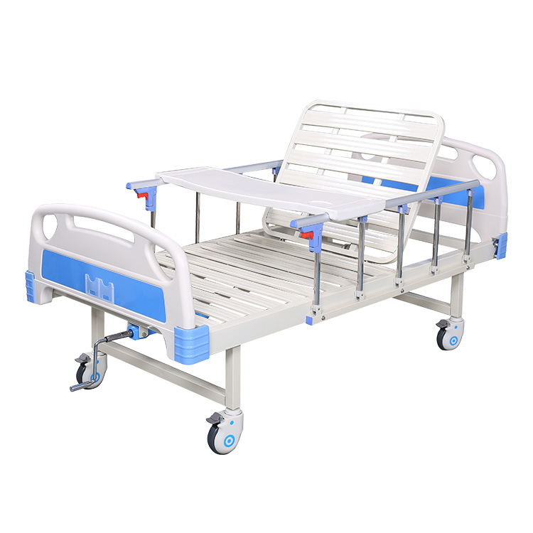 Manual Single Crank Hospital Bed ABS Headboard and Wheels CZ1-C 2 Manual Single Crank Hospital Bed ABS Headboard and Wheels CZ1-C (6)